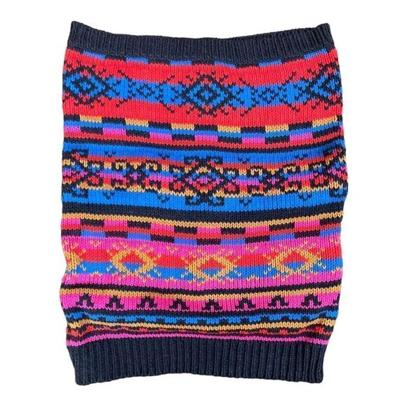 Rachel Roy Women’s One Size Infinity Knit Scarf Orange Blue Red Bohemian EUC - Picture 4 of 7